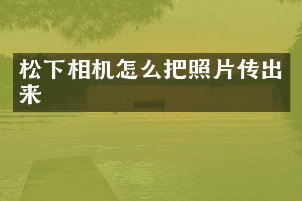 相机怎么把照片传出来
