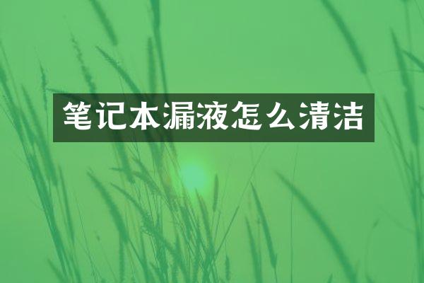 笔记本漏液怎么清洁