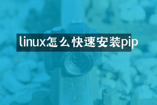 linux怎么快速安装pip