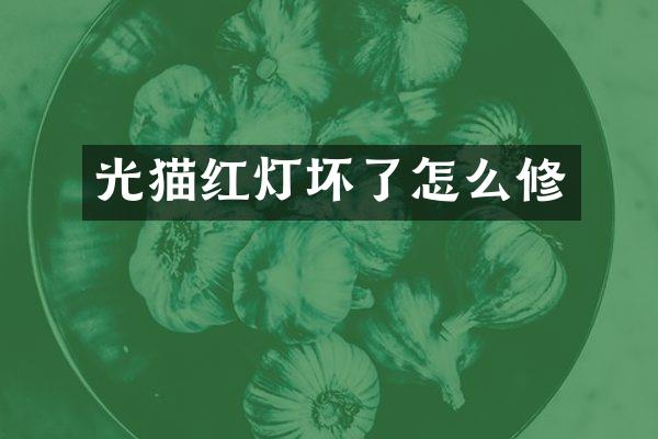 光猫红灯坏了怎么修