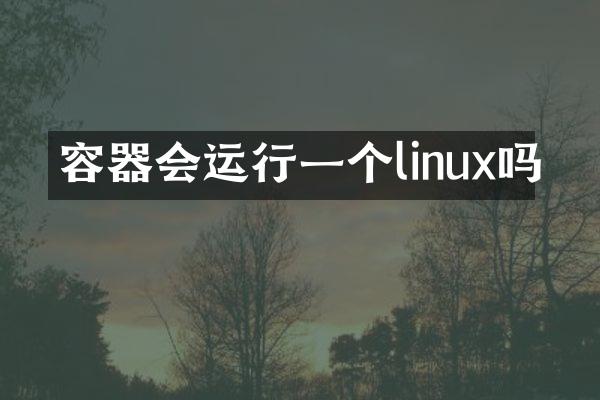 容器会运行一个linux吗