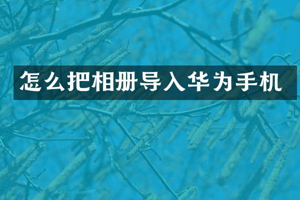 怎么把相册导入华为手机