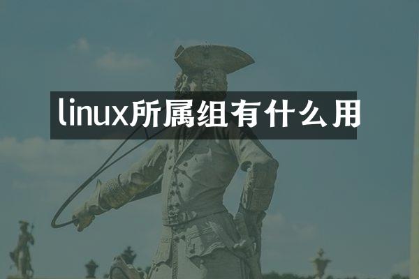 linux所属组有什么用