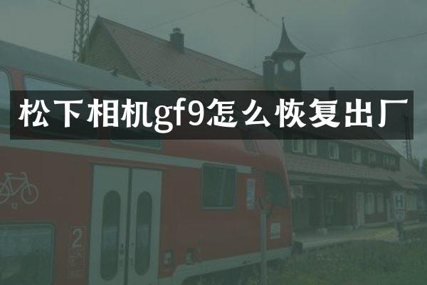 相机gf9怎么恢复出厂