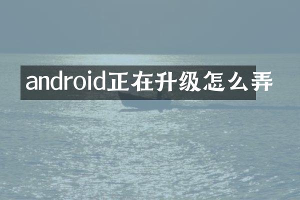 android正在升级怎么弄