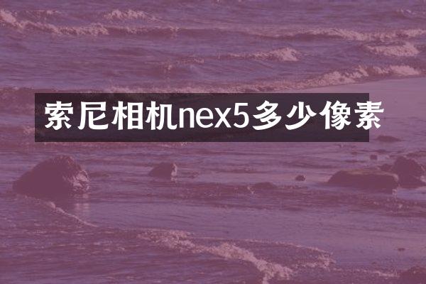 相机nex5多少像素