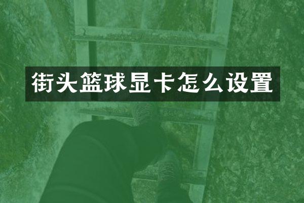 街头篮球显卡怎么设置