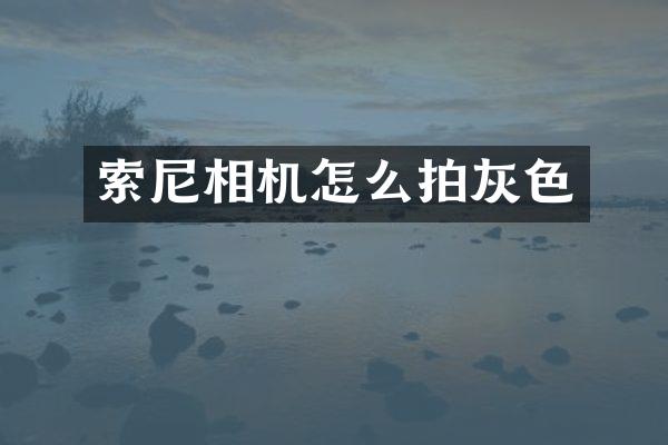 相机怎么拍灰色