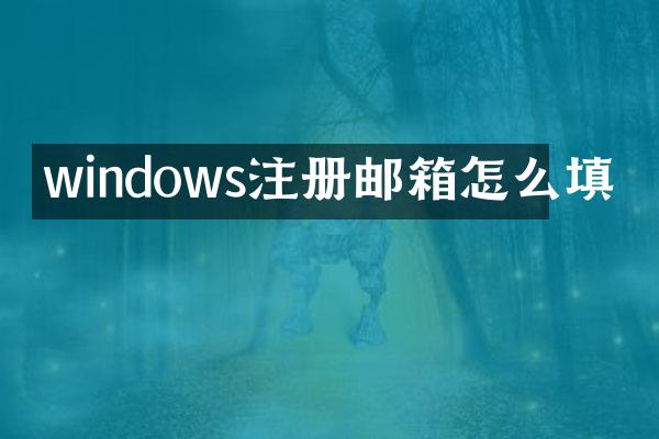 windows注册邮箱怎么填