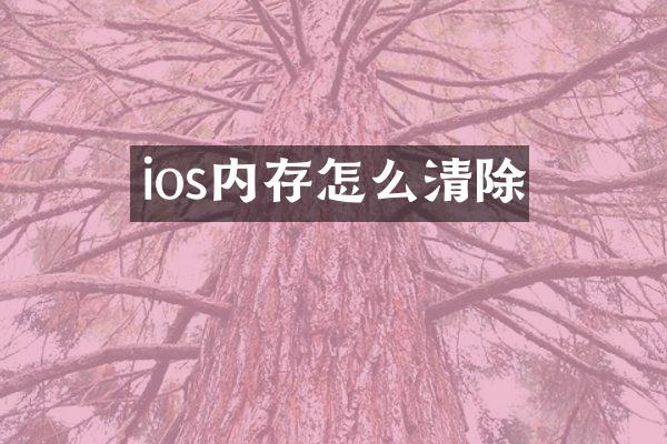 ios内存怎么清除