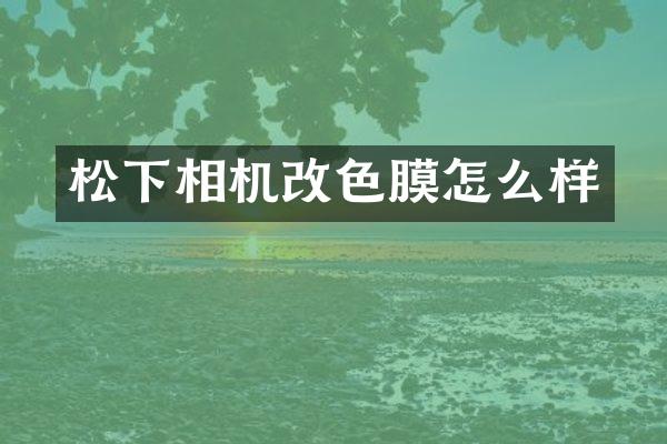 相机改色膜怎么样