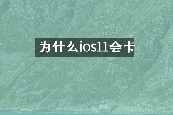 为什么ios11会卡