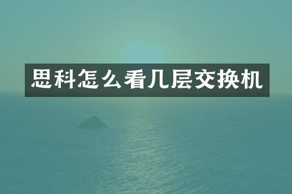 思科怎么看几层交换机
