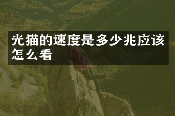 光猫的速度是多少兆应该怎么看