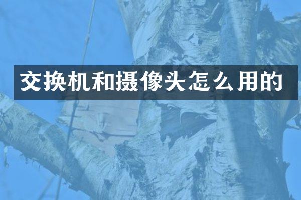 交换机和摄像头怎么用的