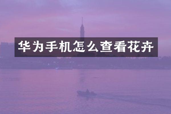 华为手机怎么查看花卉