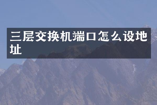 三层交换机端口怎么设地址