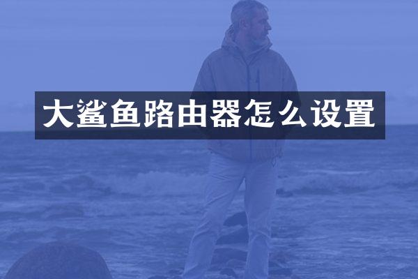 大鲨鱼路由器怎么设置