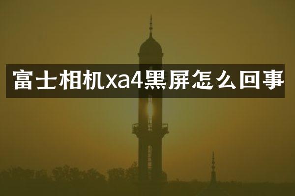 富士相机xa4黑屏怎么回事