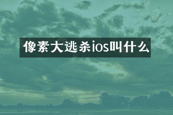 像素大逃杀ios叫什么