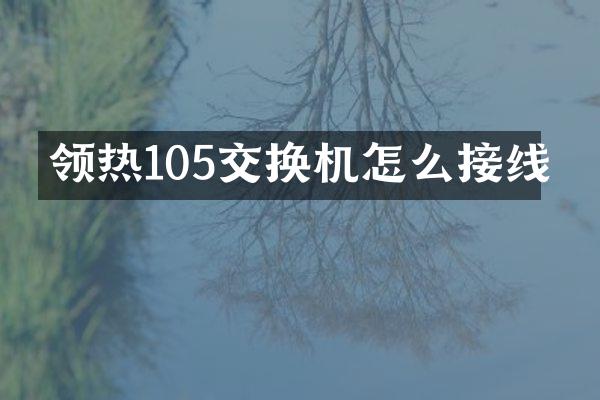 领热105交换机怎么接线
