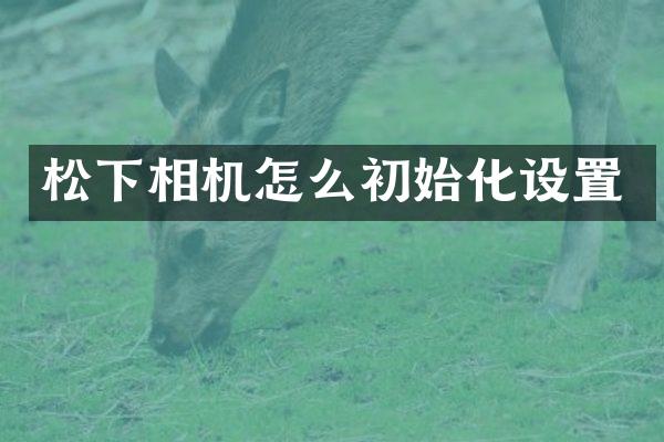 相机怎么初始化设置