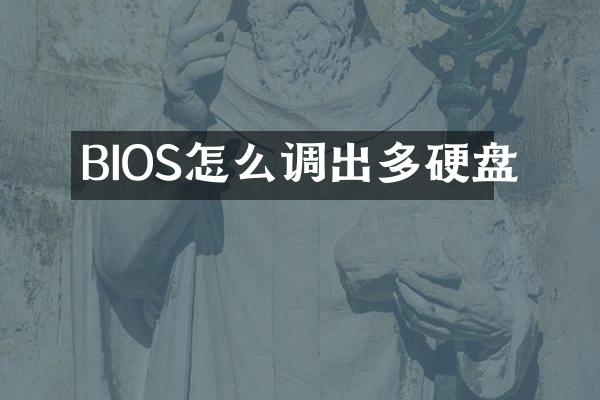 BIOS怎么调出多硬盘