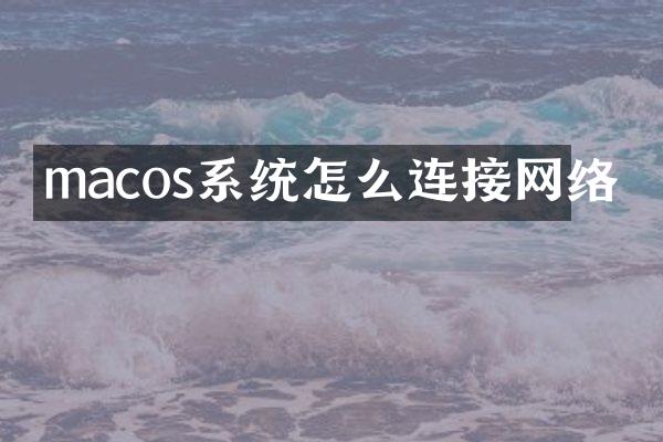 macos系统怎么连接网络