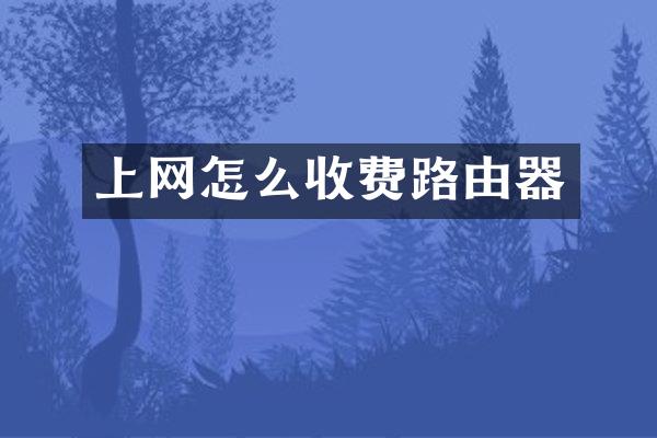 上网怎么收费路由器