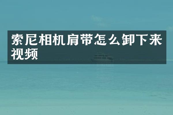 相机肩带怎么卸下来视频