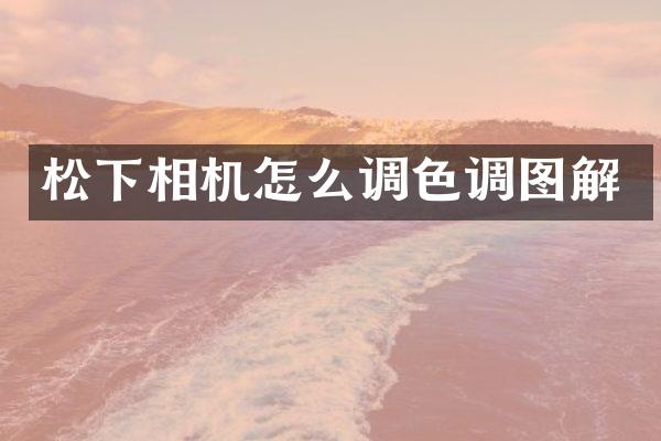 相机怎么调色调图解