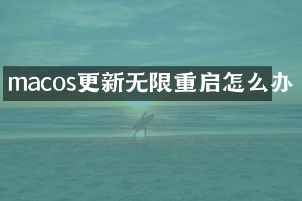 macos更新无限重启怎么办