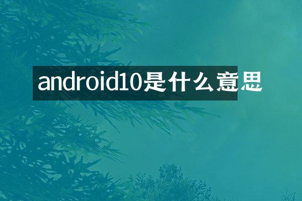 android10是什么意思