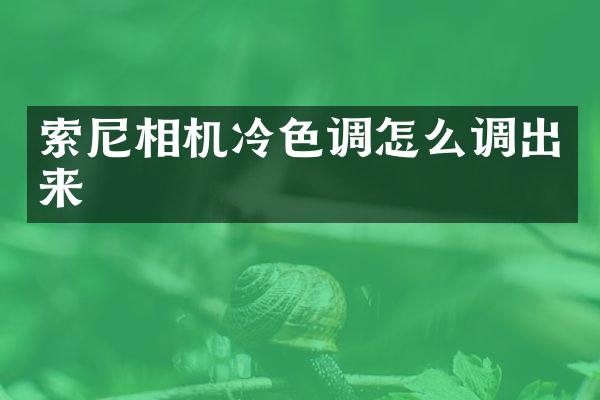 相机冷色调怎么调出来