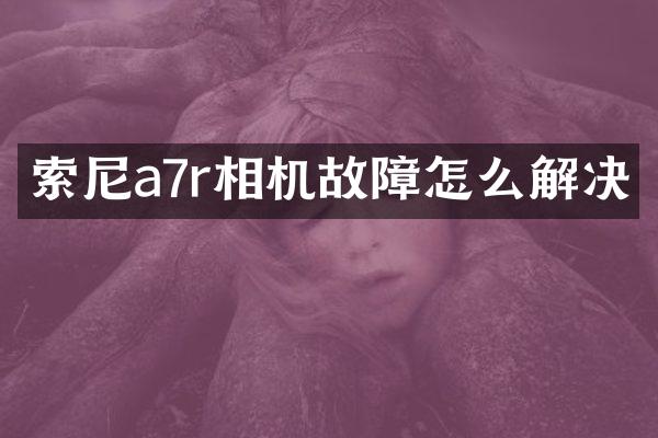 a7r相机故障怎么解决