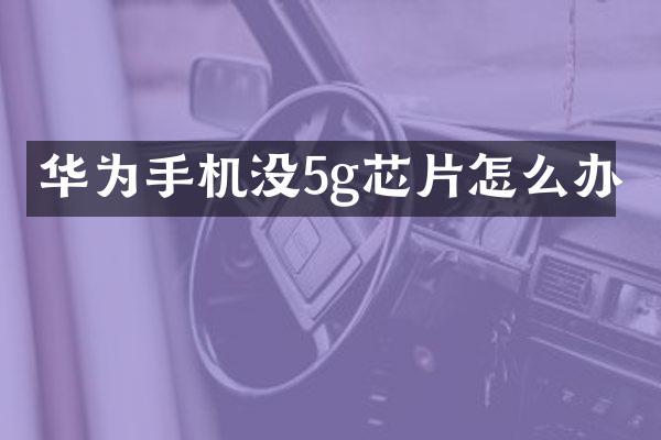 华为手机没5g芯片怎么办
