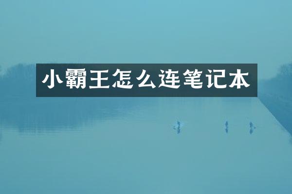 小霸王怎么连笔记本