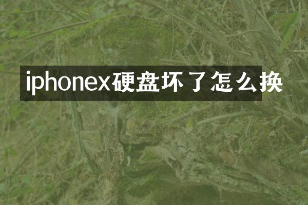 iphonex硬盘坏了怎么换
