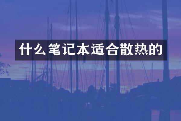 什么笔记本适合散热的