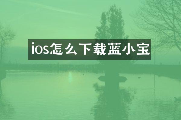 ios怎么下载蓝小宝