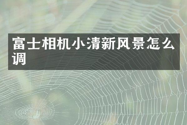富士相机小清新风景怎么调