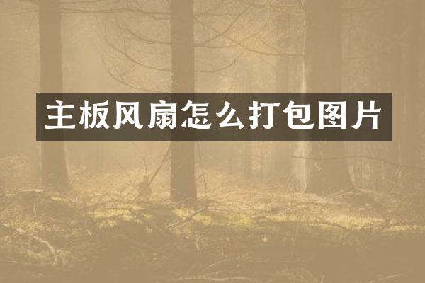 主板风扇怎么打包图片