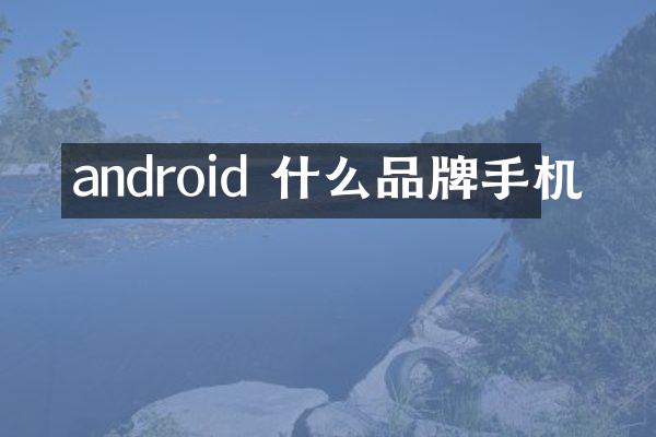 android 什么品牌手机