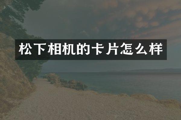 相机的卡片怎么样