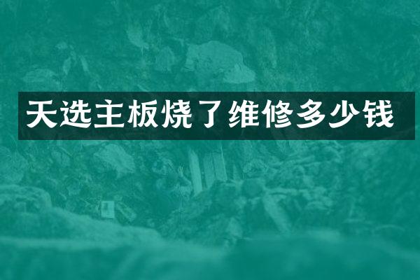 天选主板烧了维修多少钱