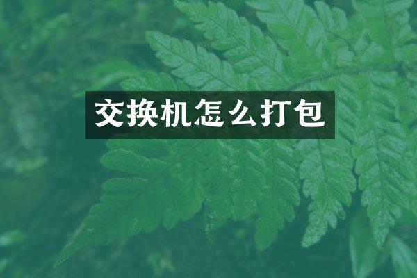 交换机怎么打包