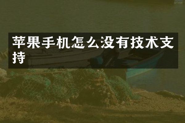 苹果手机怎么没有技术支持