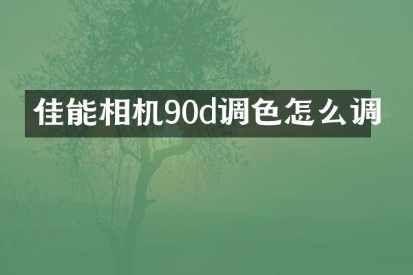 佳能相机90d调色怎么调