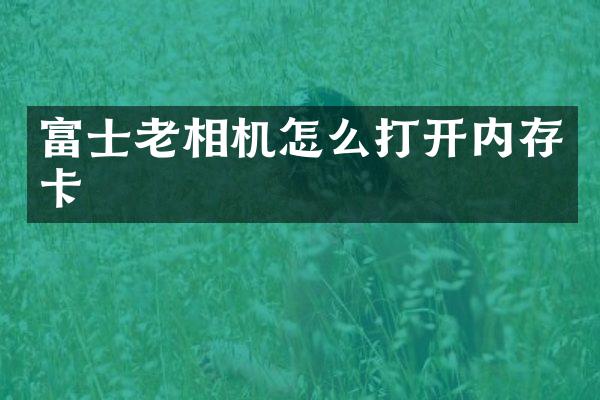 富士老相机怎么打开内存卡