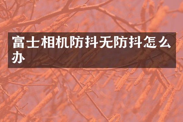 富士相机防抖无防抖怎么办